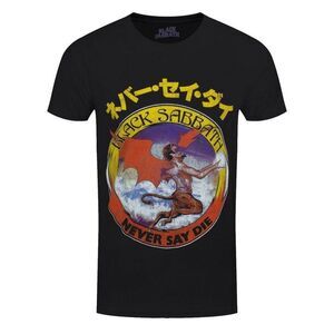 Black Sabbath Unisex Adult Never Say Die Logo T-Shirt / Black